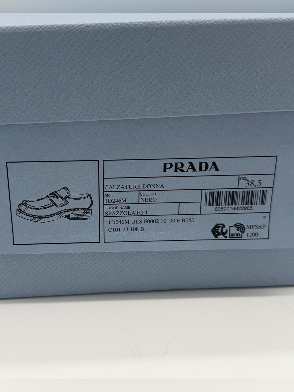 PRADA “Chocolate” Brushed Leather Loafers - Sz 38.5 - Picture 13 of 14